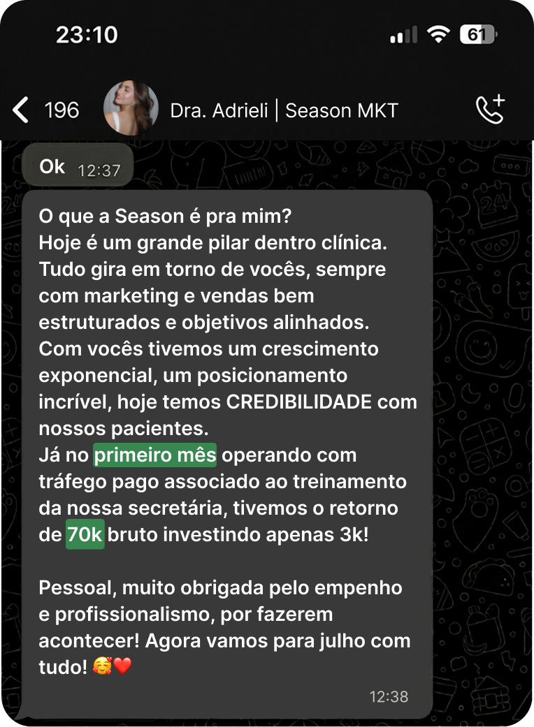 R$ 70k no 1º mês de operação, investindo apenas R$ 3k