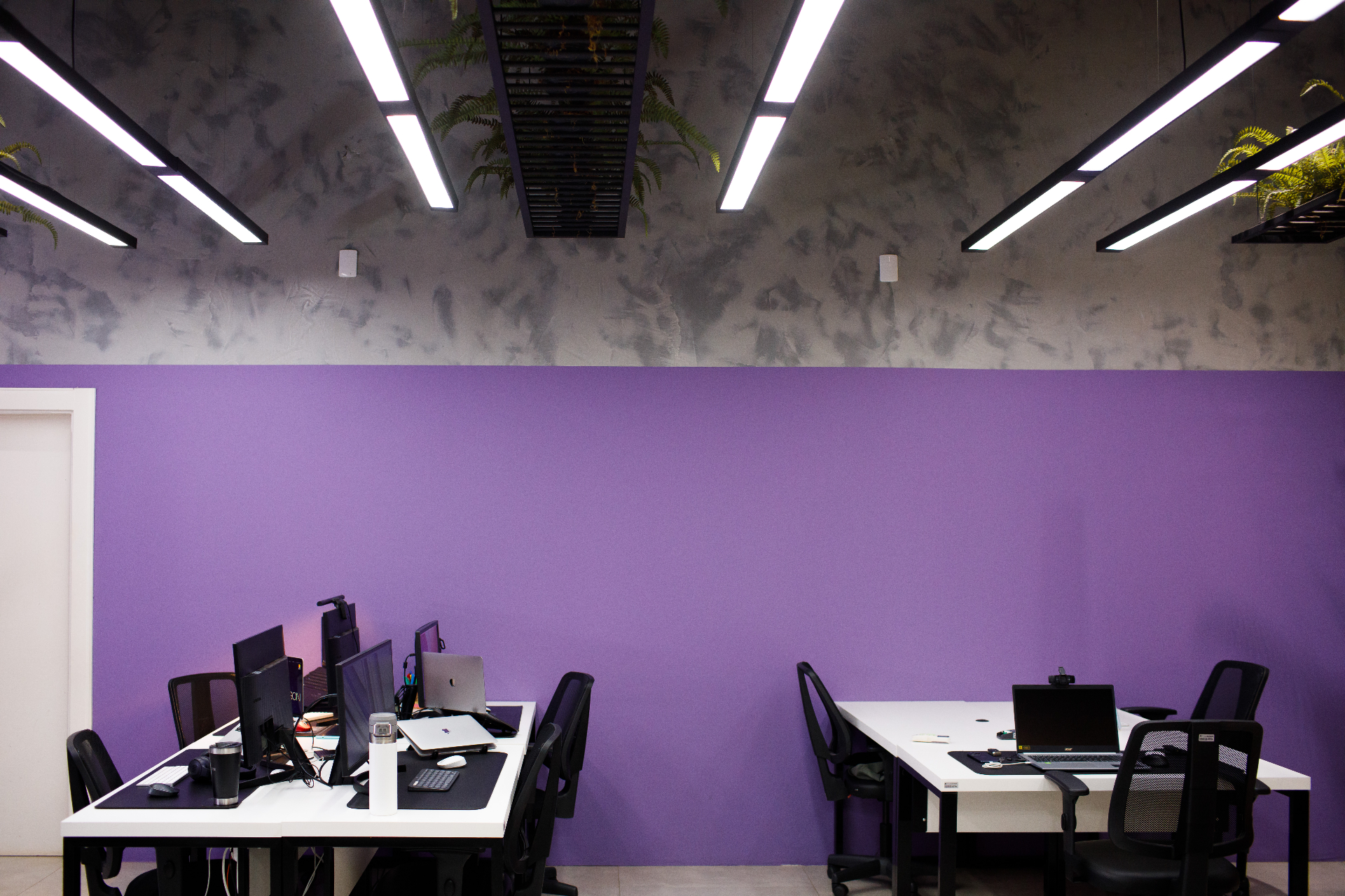 Detalhe do letreiro neon Studio Season